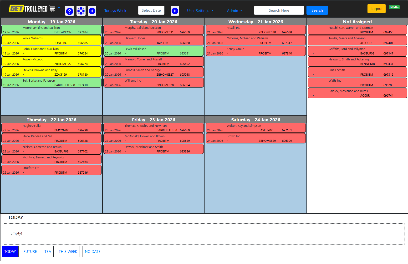 Collections workflow view